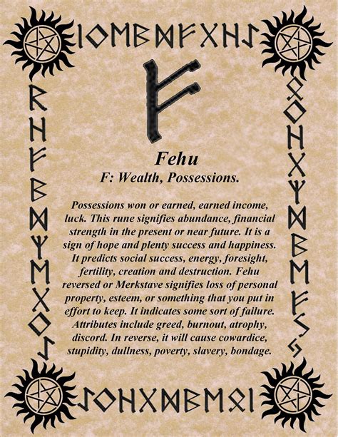 Runes associated with freuan
